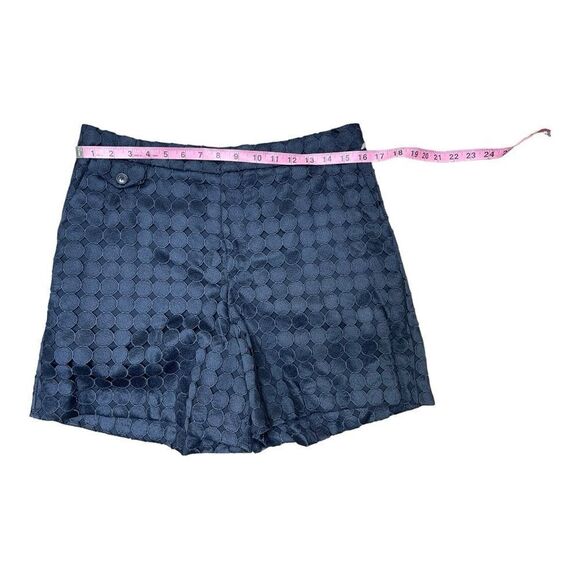 Banana Republic Flat Front High Waist Chino Blue Circle Shorts Sz 10 Classic EUC - Picture 3 of 7